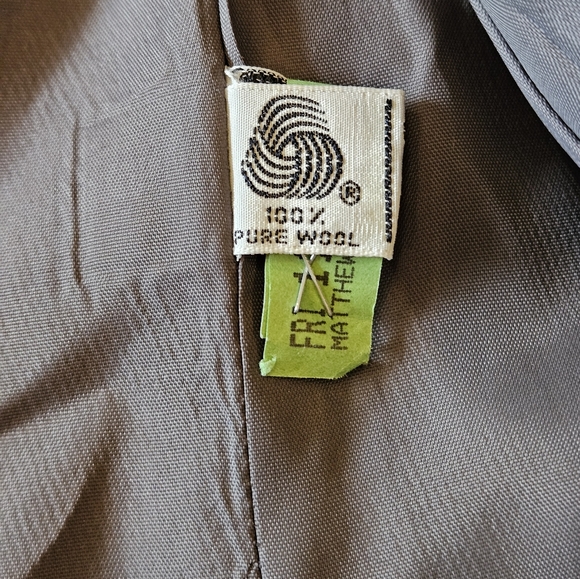 Vintage Wool Saville Gray Plaid Blazer Suit Jacket Size 10 - Picture 6 of 12